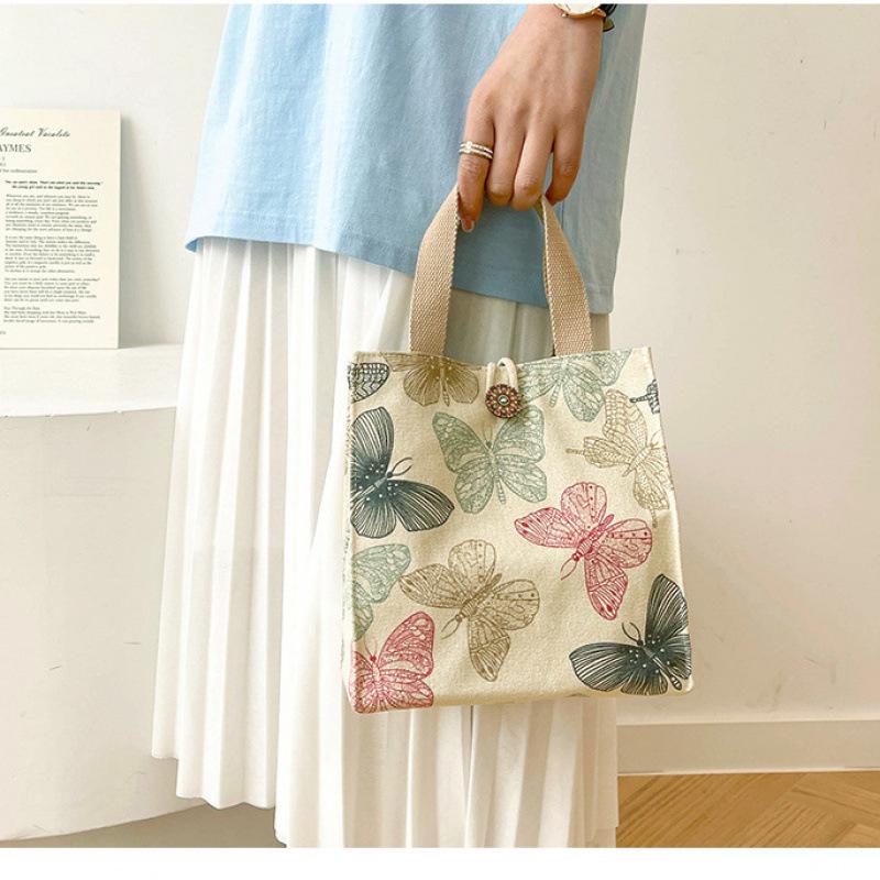 Stylish Bento Canvas Tote - Perfect Lunch Bag for Japanese Office Workers and Moms