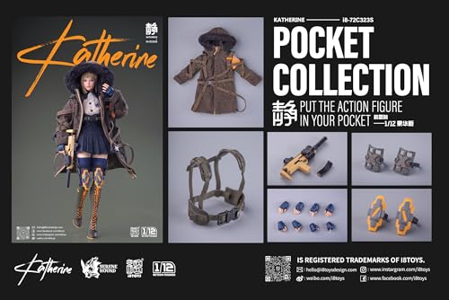 SERENE HOUND Series I8 72C323S Catherine Deluxe Version 1/12 Scale Fabric, PVC, and ABS Painted Movable Figure