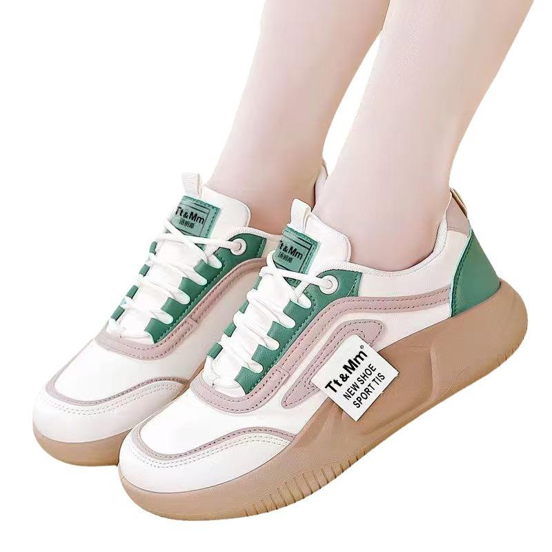 Neue Damen Vielseitige Lässige Schuhe mit dicker Sohle Modische Atmungsaktive und Bequeme Koreanische Damenschuhe