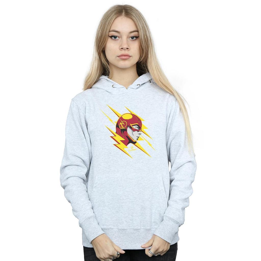 DC Comics Womens/Ladies The Flash Lightning Portrait Hoodie