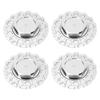 4PCS Wheel Center Cap 157mm Silver Stable Structure Lotus Shape Universal Fit Car Rim Hub Caps for Vehicles