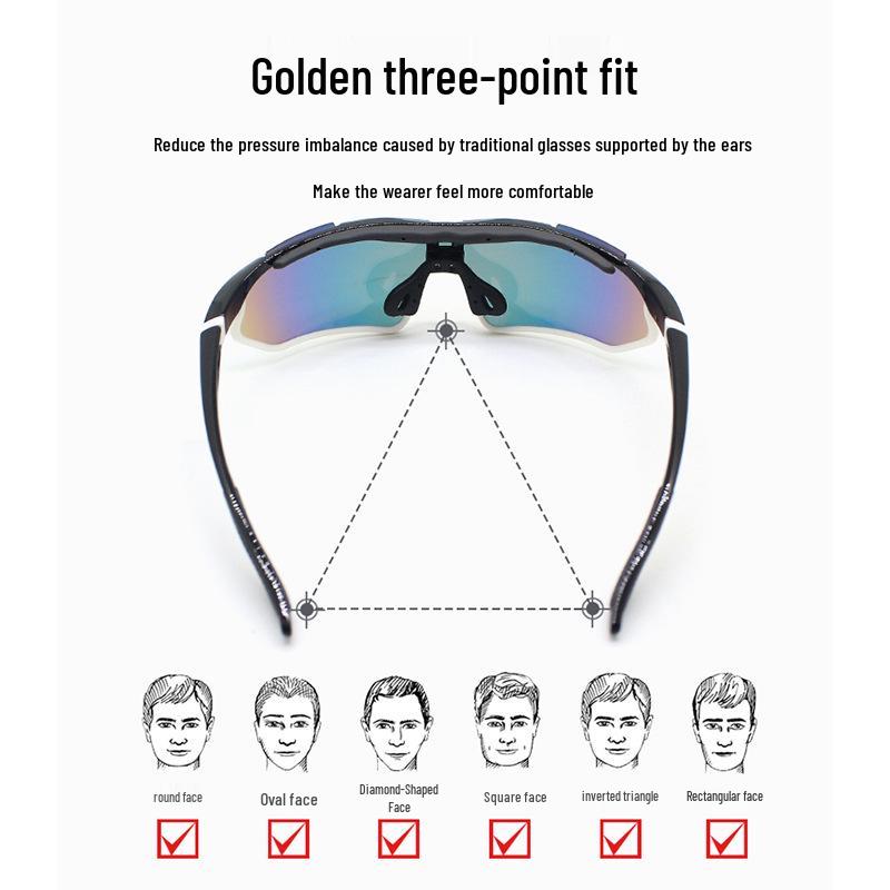 Photochrome Radbrille: Winddichte, sanddichte Brillen für Männer & Frauen - Outdoor-Sport- & Laufausrüstung.