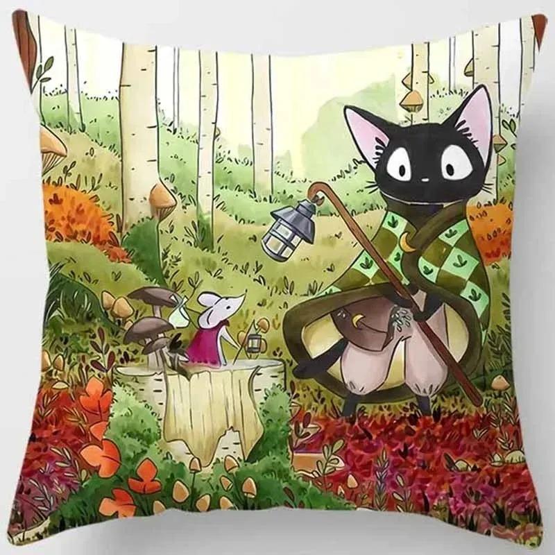 Fairy Tale World Cartoon Pillowcase Car Ornaments Office Living Room Sofa Home Pillowcase
