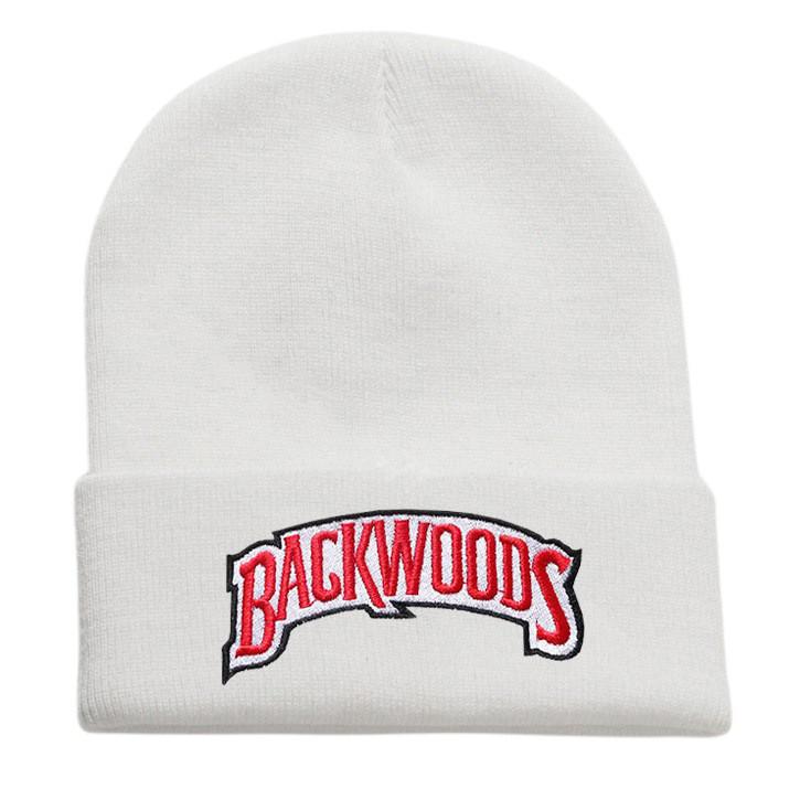 Backwoods Embroidered Beanie Hat With Adjustable Fit For Street Fashion And Cold Weather
