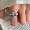 Xiaomi BF CLUB Silver Color Blue Stone Rings For Women Counple Wedding Engagement Silver Women's Vintage Ring Fine Jewelry