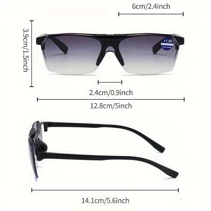 Lunettes Presbytie à Teinte Ajustable Pour Hommes&Femmes Lunettes de Lecture avec Couvercle Rabattable Lumière Bleue Anti-Dérapantes Lunettes de Vue Lunettes de Soleil