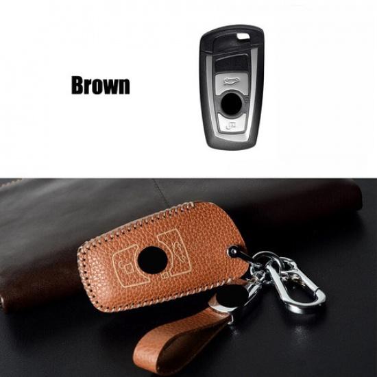 Genuine Leather Car Key Case Cover For BMW X3 X4 X5 X6 1 2 3 4 5 7 F10 F20 F30