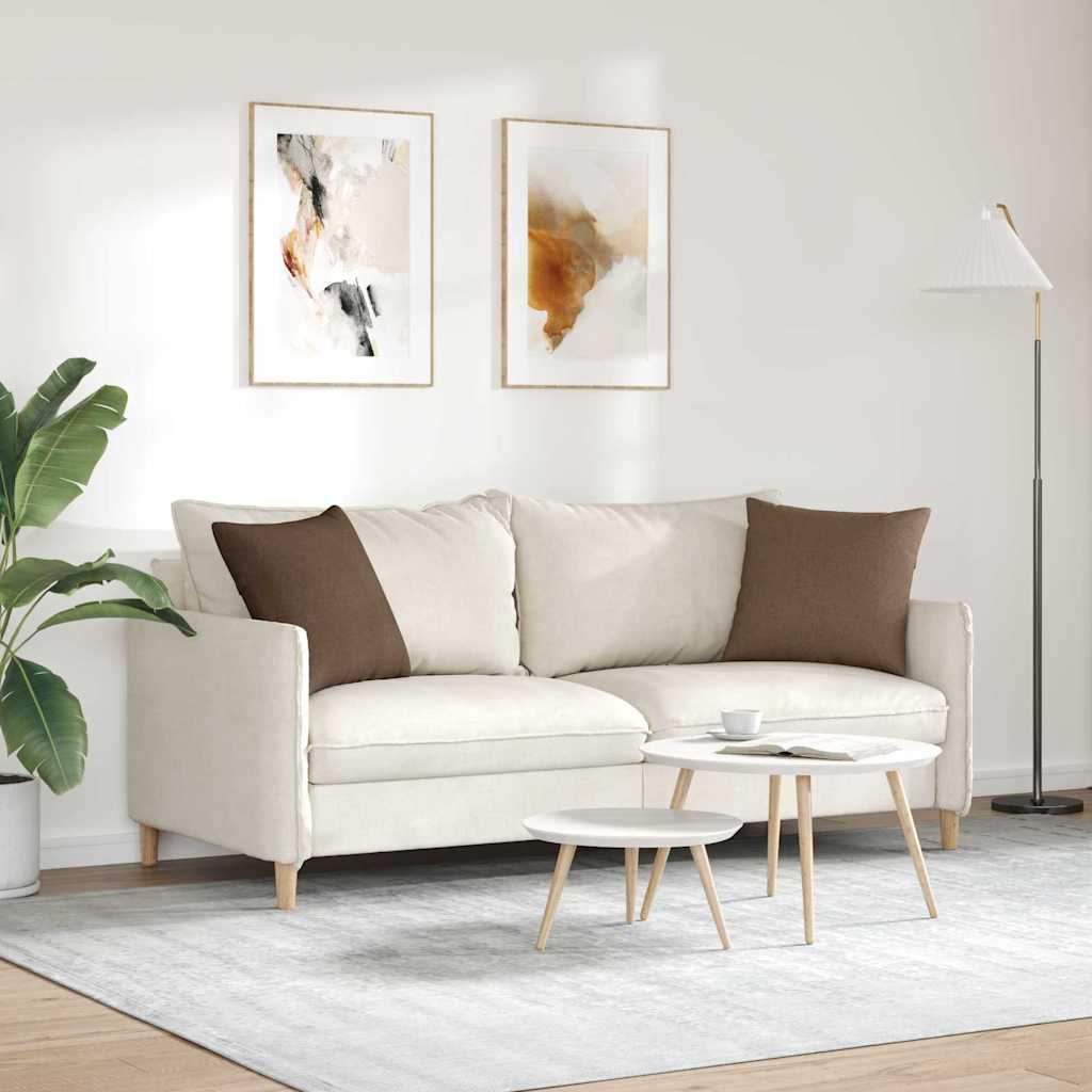 Sofa Cushions 2 Pcs Brown 45 X 45 Cm Fabric