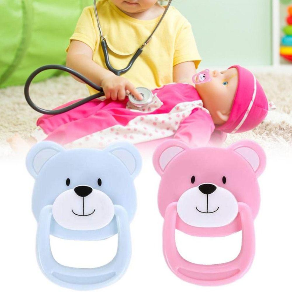 

Pure Color Doll Magnet Pacifier Lovely Print Baby Doll Pacifier Bottle Doll Toy Аксесуари для ляльок Style 19