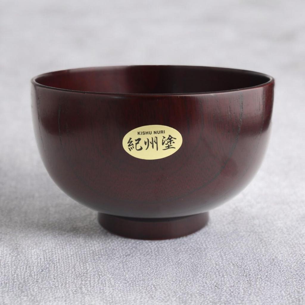 Miso Soup Kishu 13cm X 8cm J-kitchens Bowl, Wooden, Lacquer, Shirahama,