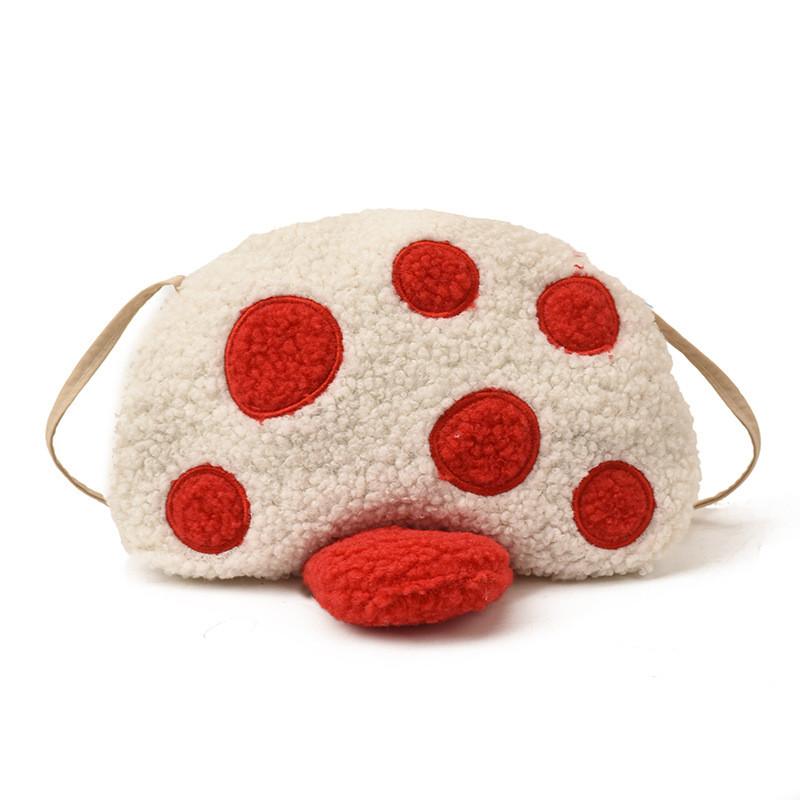 Shape Mushroom Children Plush Single Shoulder Crossbody Bag For Gift School