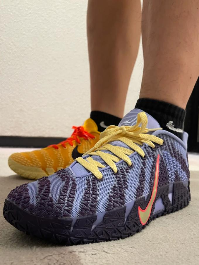 Nike Ja Morant 3 Zapatillas de Baloncesto Transpirables, con Soporte y Ligeras para Hombre Azul Amarillo Versión Asiática Nike HF2794-700