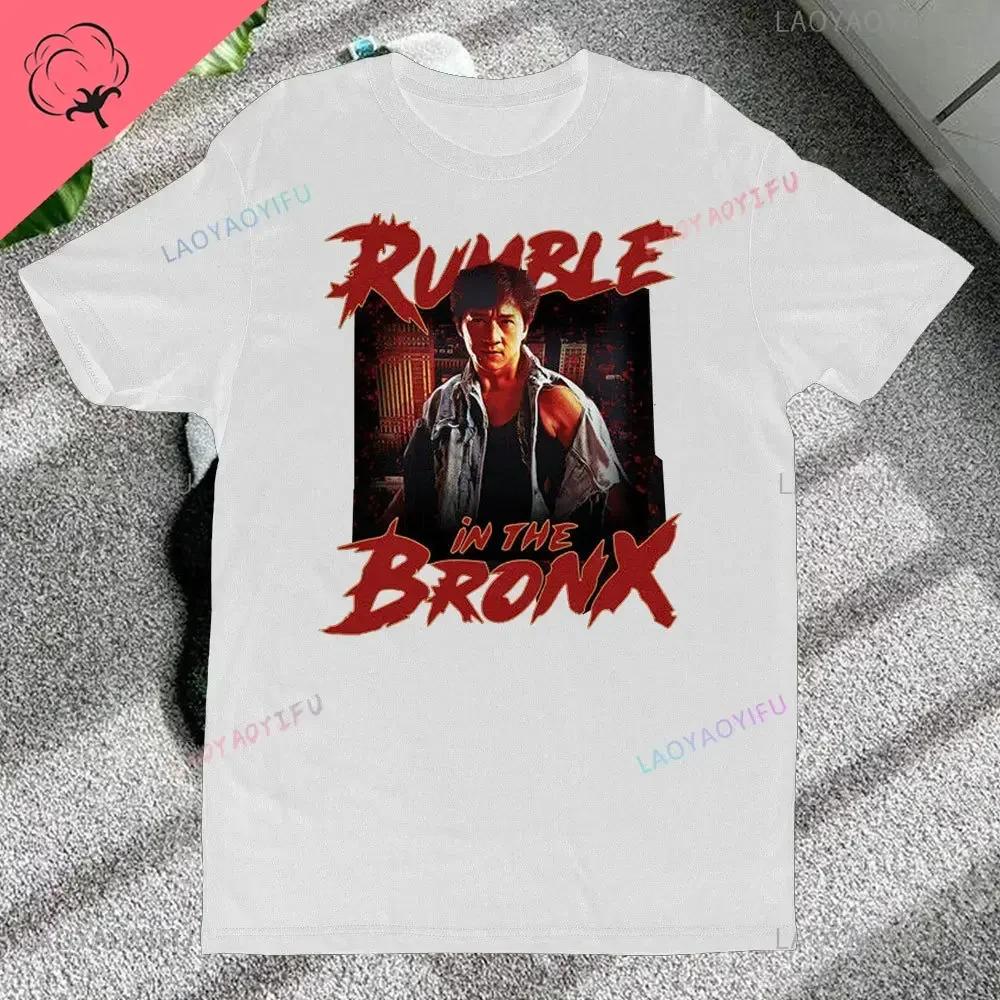 Jackie Chan Rumble in The Bronx Hong Kong Movie Vintage 90s TShirt Fashionable Mens Tee Summer Short Sleeve Shirt Fan Gift S