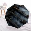 Guitars, Musical Instruments Themed Automatic Opening and Closing Umbrella, Brightly Colored 8-rib Portable Umbrella, Suitable for Men and W