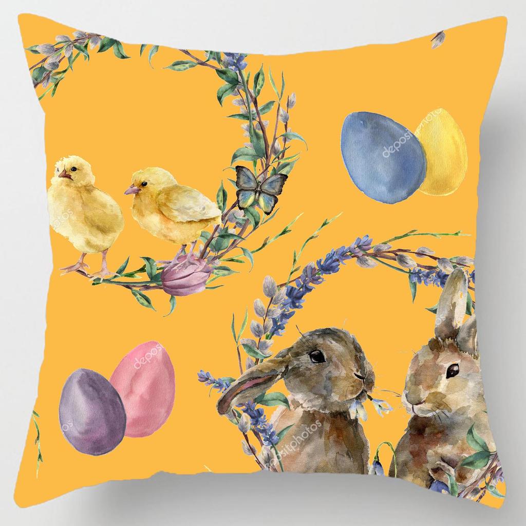 2024 new Easter pillowcase Home decoration bed sofa cushion pillow case