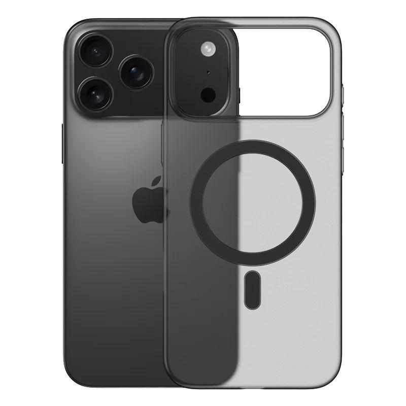 Ultra Thin Transparent Matte Magnetic Case For iPhone 17 Air 16 15 14 13 12 Pro Max Plus For Magsafe Wireless Charge Clear Cover