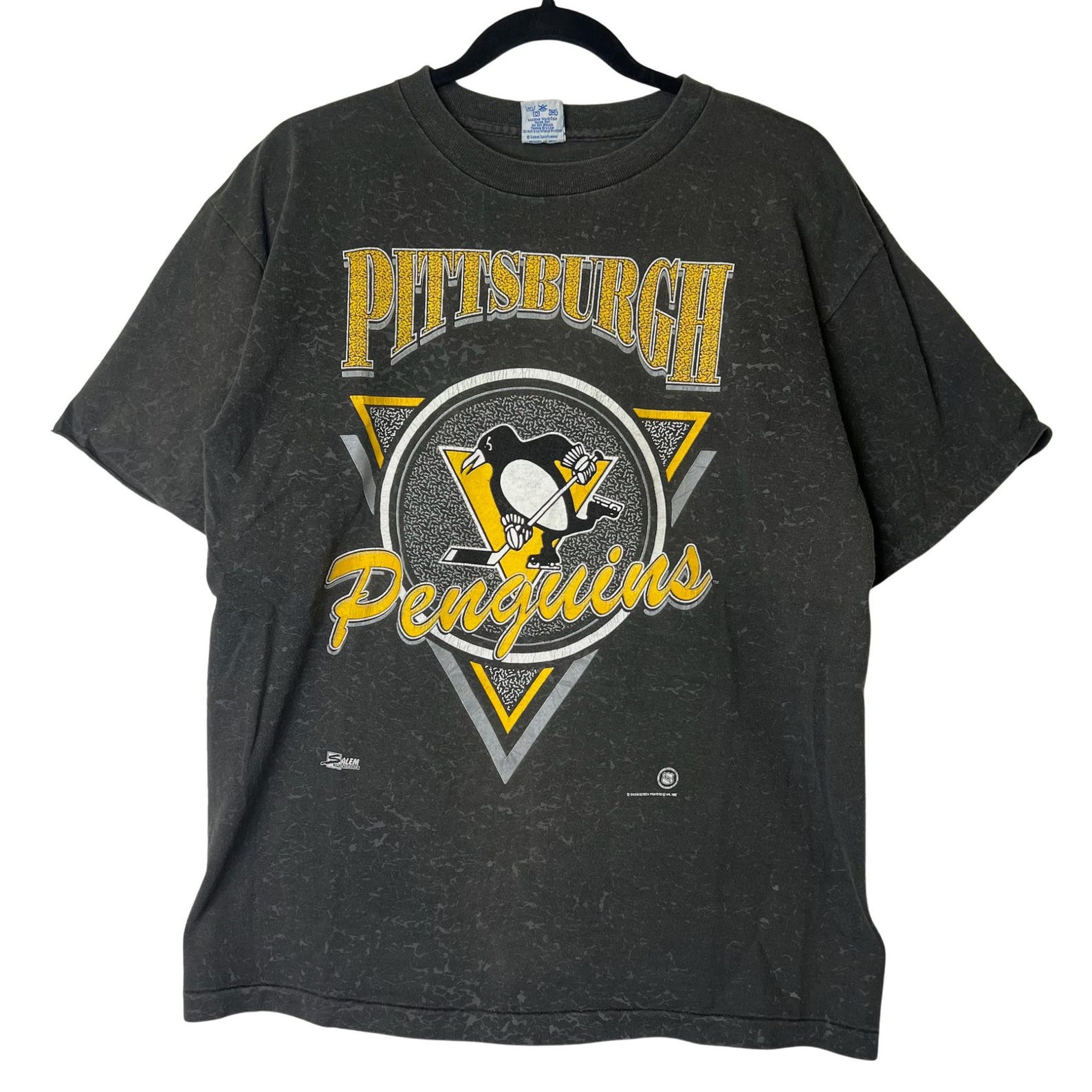 1992 Pittsburgh Penguins NHL T shirt Sz L (B2427) XL