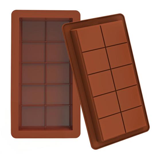 Silicone Chocolate Bars Mold Easy Release Wax Melting Mold for Sugar Cakes Ice Cream Food Grade Reusable DIY Chocolate Making Kit