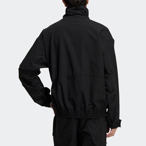 adidas Pocket Logo Outdoor Wind Woven Stand Collar Work Jacket Men’s Black