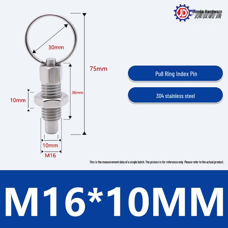 Pull Ring Knob Spring Positioning Lock Pin M6-M16, Self-Locking Set Screw