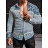 Long Sleeved Ethnic Style Shirt Men's Autumn Oversized Shirt With Lapel Button Long Sleeved Shirt Men's Outdoor Casual Shirts