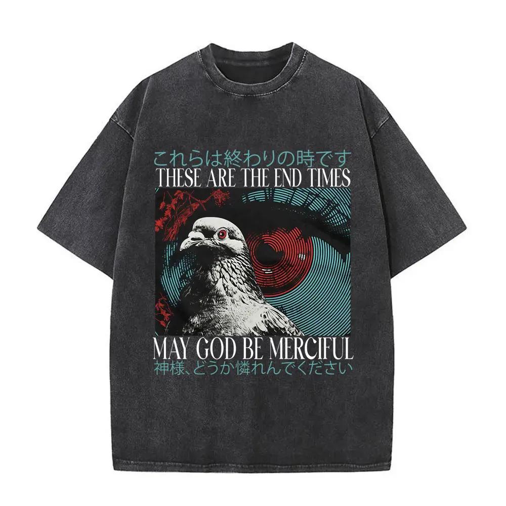 Talloze Gruwelen Wachten Maar Ik Blijf Trouw Aan De Kaas T-shirt Grappig Japanse Stijl Muis Rat Retro Gewassen T-shirt Unisex