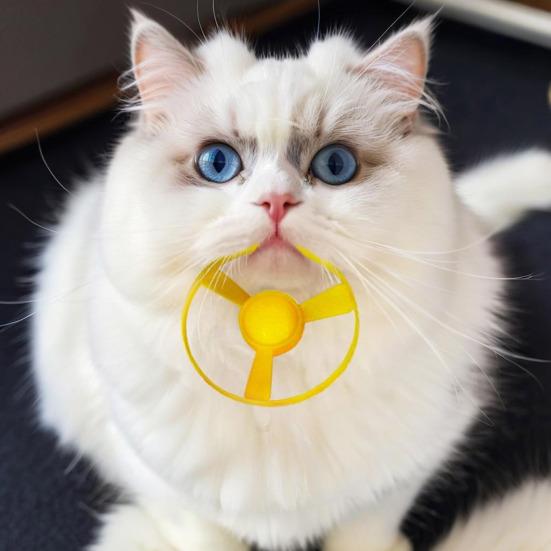 Conjunto Lançador de Disco Voador Luminoso para Gatos Brinquedo Interativo para Gatos com Hélices Coloridas Brinquedos Voador para Gatos para Exercício e Diversão