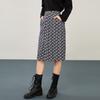 Old Flower Denim Pencil Skirt for Women In Spring 2026, Fashionable and Casual High Waist Slimming Mid Length Skirt