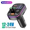 Car Bluetooth FM Transmitter 3.1A Dual USB Fast Chariging Onboard Hands-free Mp3 Player With Atmosphere Light Car Accrssories