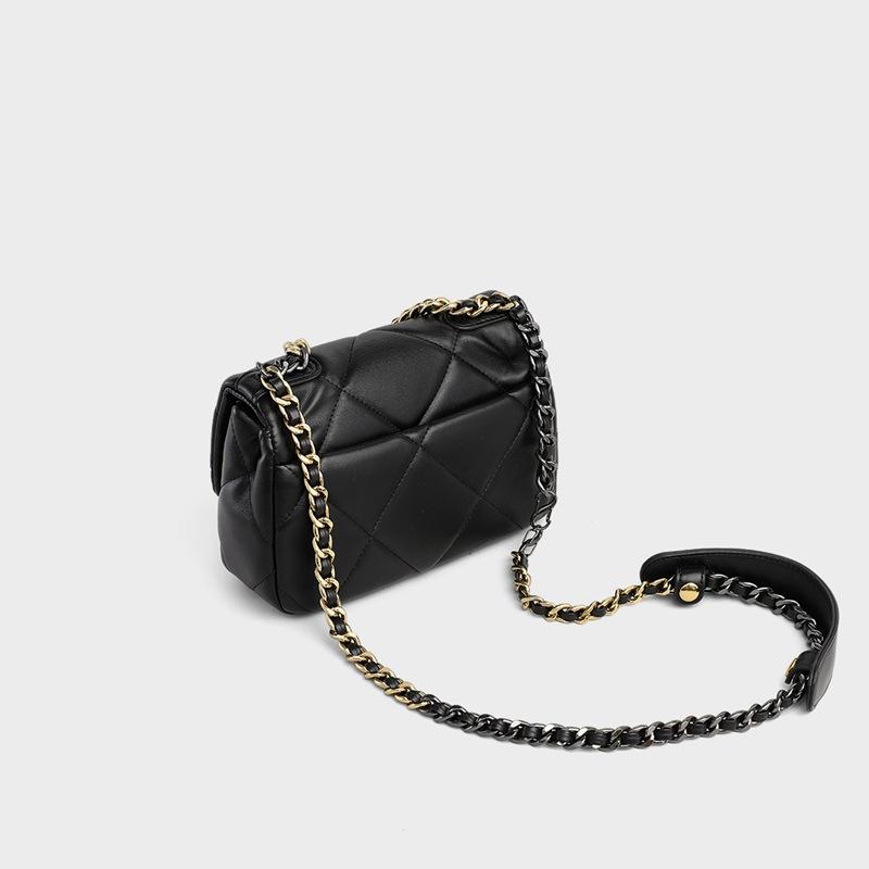 Bag Women's Bag Chain Crossbody Bag Small Bag High-grade Leather Small Square Bag