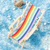 Mini-Strandstuhl, Puppenhaus-Dekoration, realistischer faltbarer Regenbogen-Liegestuhl, Miniatur, simulierter Strandstuhl für 1:12 oder 1:6 Puppenhäuser