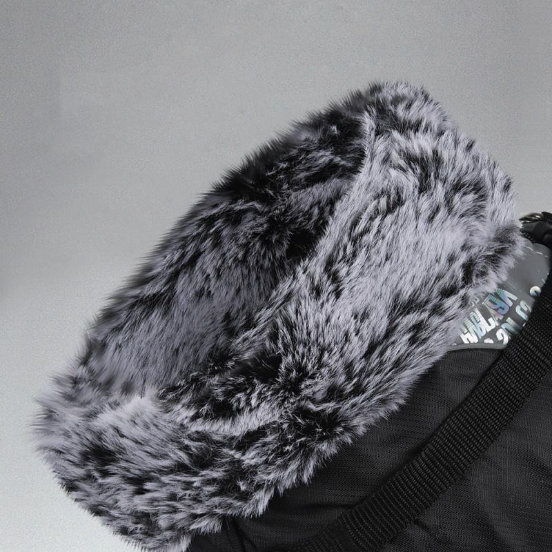 Wodoodporne ubrania dla dużych psów zimowy płaszcz dla psa z szelkami futrzany kołnierz ciepła odzież dla zwierząt kurtka dla dużego psa Labrador Bulldog Costume