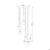 Suspension décorative 5xE27 23W IP20 – Métal noir