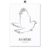 Blume Blatt Mädchen Hand Geometrie Abstrakte Schwarz Beige Poster Und Drucke Wand Kunst Leinwand Malerei Bilder Für Wohnzimmer Dekor