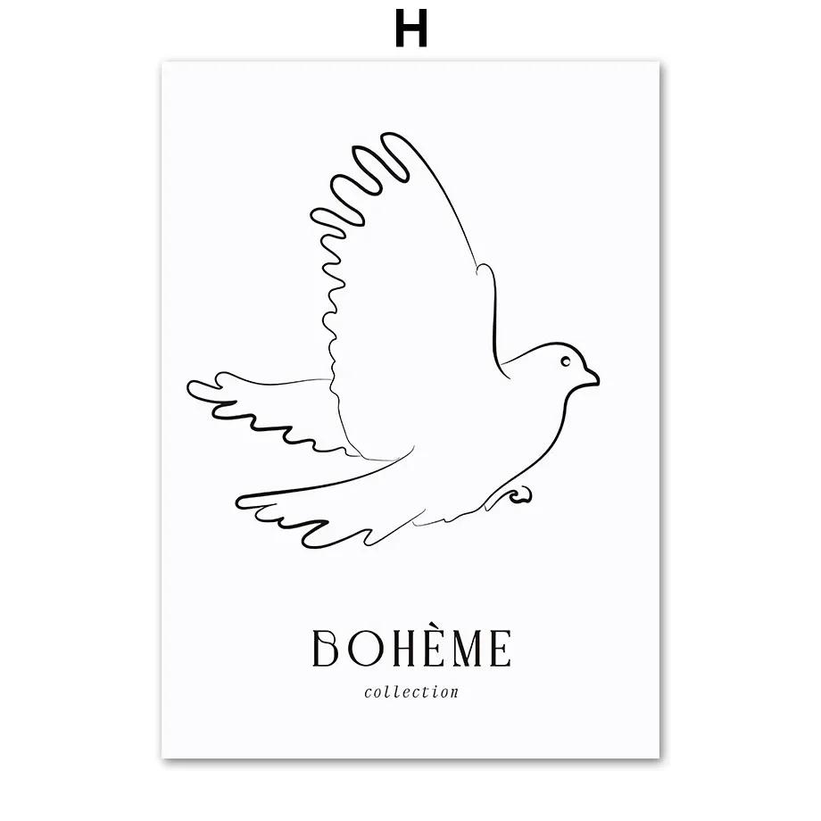Blume Blatt Mädchen Hand Geometrie Abstrakte Schwarz Beige Poster Und Drucke Wand Kunst Leinwand Malerei Bilder Für Wohnzimmer Dekor