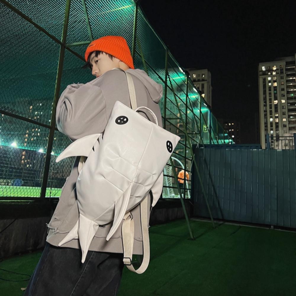 Waterproof Couple Shoulder Bag Large Capacity Boys School Bags Creative Shark Backpack  Outdoor