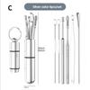 6/7/8Pcs Set Ear Wax Pickers Cleaning Stainless Steel Earpick Wax Remover Curette Ear Pick Cleaner Ears Cleaner Spoon Care Ears