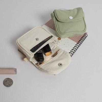 Mini-Geldbörse, Kopfhörertasche, Bargeld-Null-Geldbörse, tragbare Baumwollhandtasche, leichte, einfarbige Lippenstift-Headset-Make-up-Taschen
