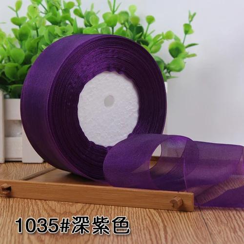 (50yards/roll) 12/15/20/25/40mm Organza Ribbon Gift Wrapping Decoration Christmas Silk Ribbons for Wedding DIY Craft Handmade