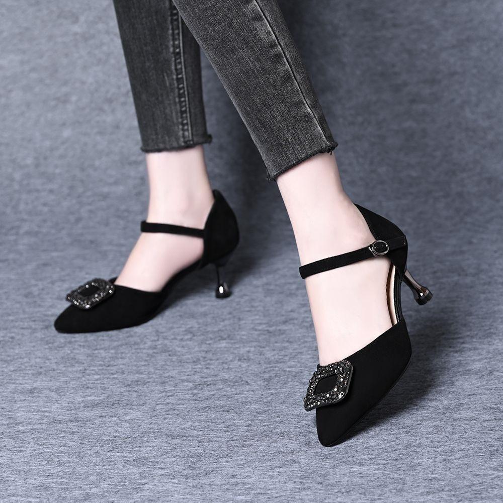 Pointed High Heeled Sandals for Women's Single Shoes Women Shoes Elegant Sandals Women Pumps