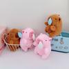 Cute Plush Capybara With Stretchable Nasal Mucus Keychain Soft Fluffty Toy Stuffed Animal Doll Keyring Gift