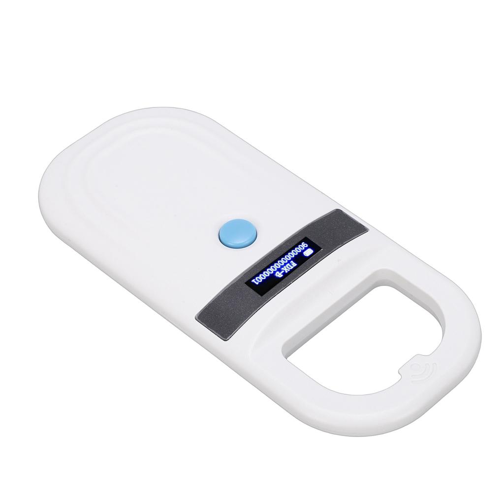 Pet Microchip Reader 128 Records Data Storage Animal ID Tag Handheld Scanner with OLED Display Screen Support for FDX B