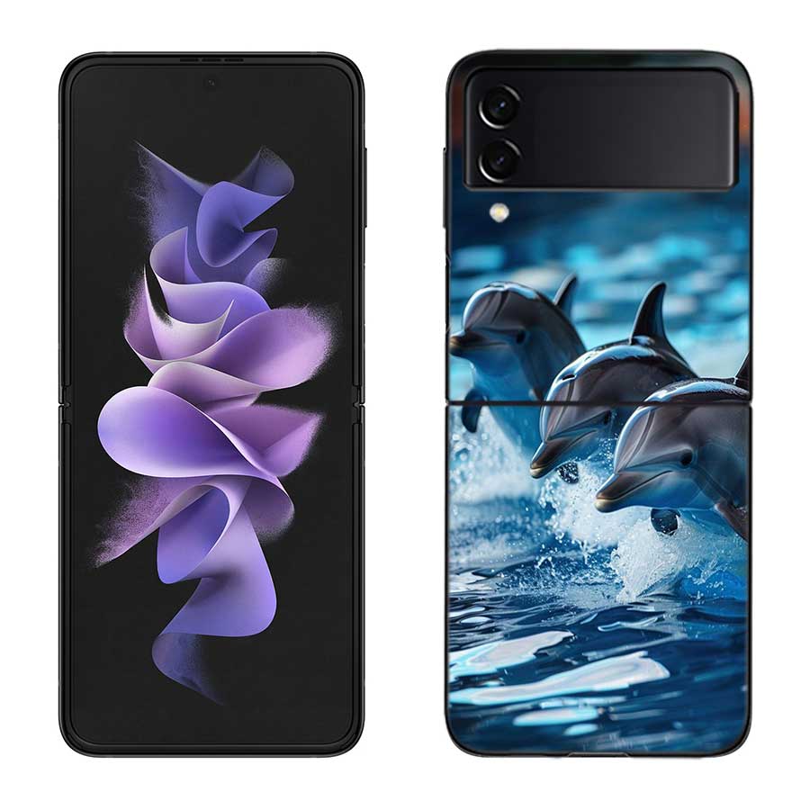 

Why Do Dolphins Breach Case For Samsung Z Flip 6 5G Galaxy Z Flip 5 4 3 5G Black Hard Cell Phone Cover Luxury PC Shell Coque Samsung Z Flip 3 5G