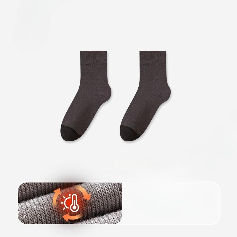 Men's Autumn and Winter New Warm and Thick Antibacterial Deodorant Wicking Tube Cotton Socks