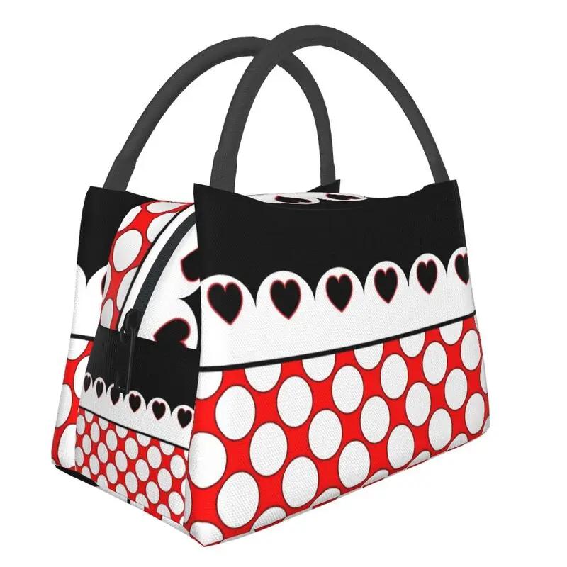 Diy Cute Print Washable Mask Cartoon Mouse Character Portable Lunch Box Women Leakproof Thermal Cooler Food Insulated Lunch Bag