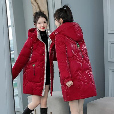 Women's Winter Warm Hooded Parka No Wash Thicken Medium Long Korean Loose Jacket