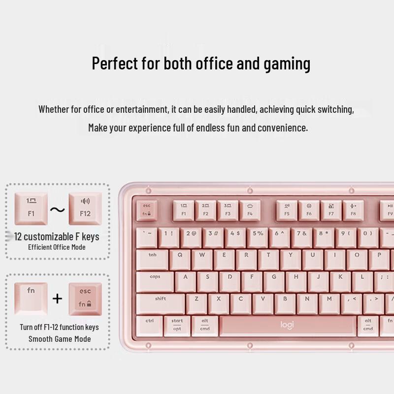 Logitech ALTO KEYS K98S Amber Series Wireless Customizable Mechanical Keyboard