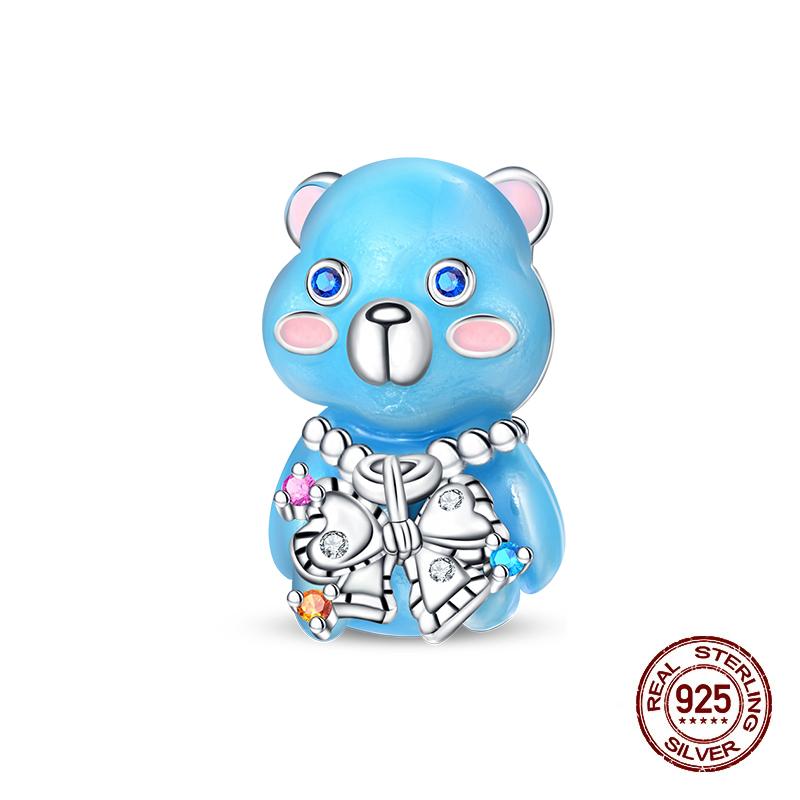 New Copper Bear Koala Family Fox Sweet Pet Charms Bead Fit 3Mmoriginal Bracelets Diy Jewelry Birthday Gift
