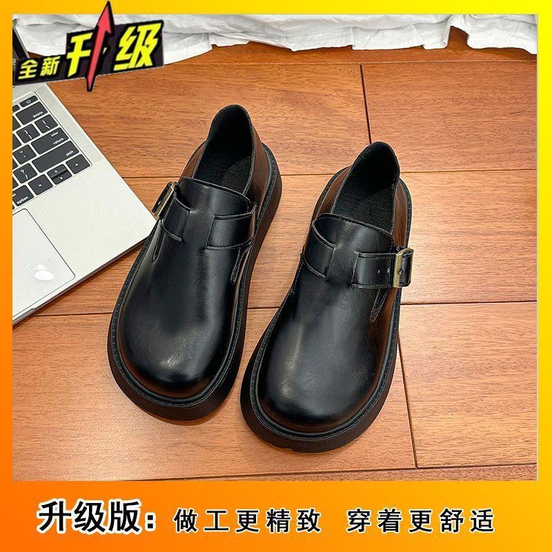 Muffin Thick-soled Velvet Lazy Bag Head Single Shoes In Autumn and Winter 2025 New British Style One-pedal Shoes for Women