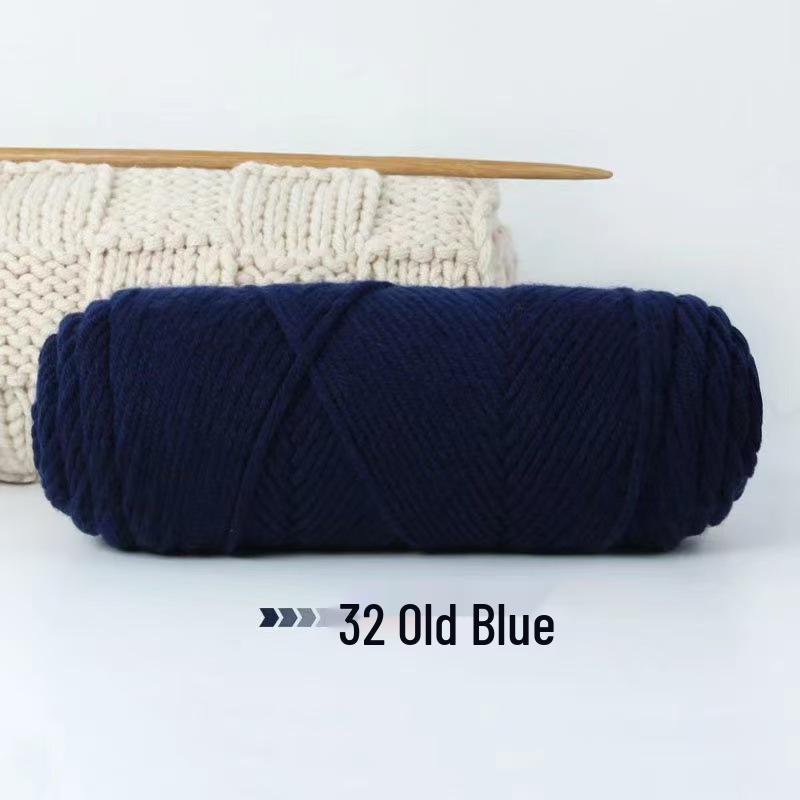 8-Strand Cotton Wool Yarn for Scarf DIY - Thick, Soft Thread with Silk Elements